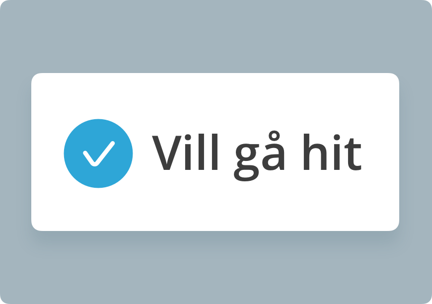 Bild på en text som visar "Vill gå hit"