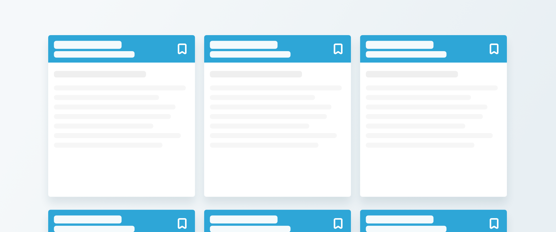 Guidekort uppradade bredvid varandra